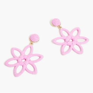 NWT J. Crew Wrapped Flower Earrings, Floral Soft Girl Boho Hippie J.Crew Factory